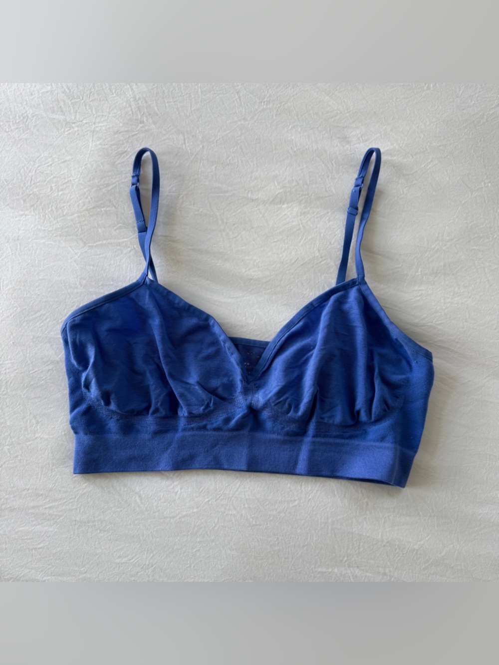 Yummie Audrey Wire Free Unlined Bralette in Blue